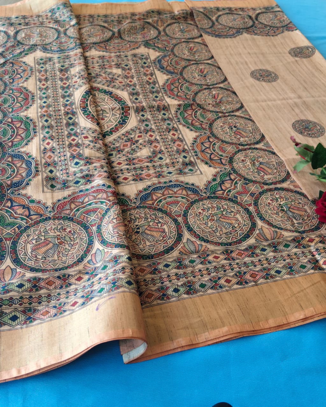 Madhubani Printed Cotton Saree