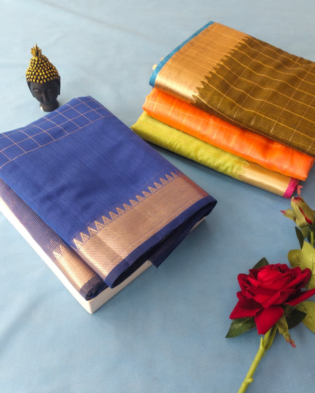 Mangalgiri Cotton Checked Saree