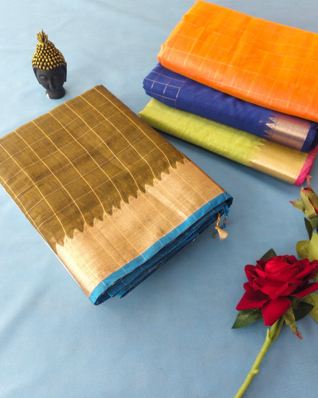 Mangalgiri Cotton Checked Saree