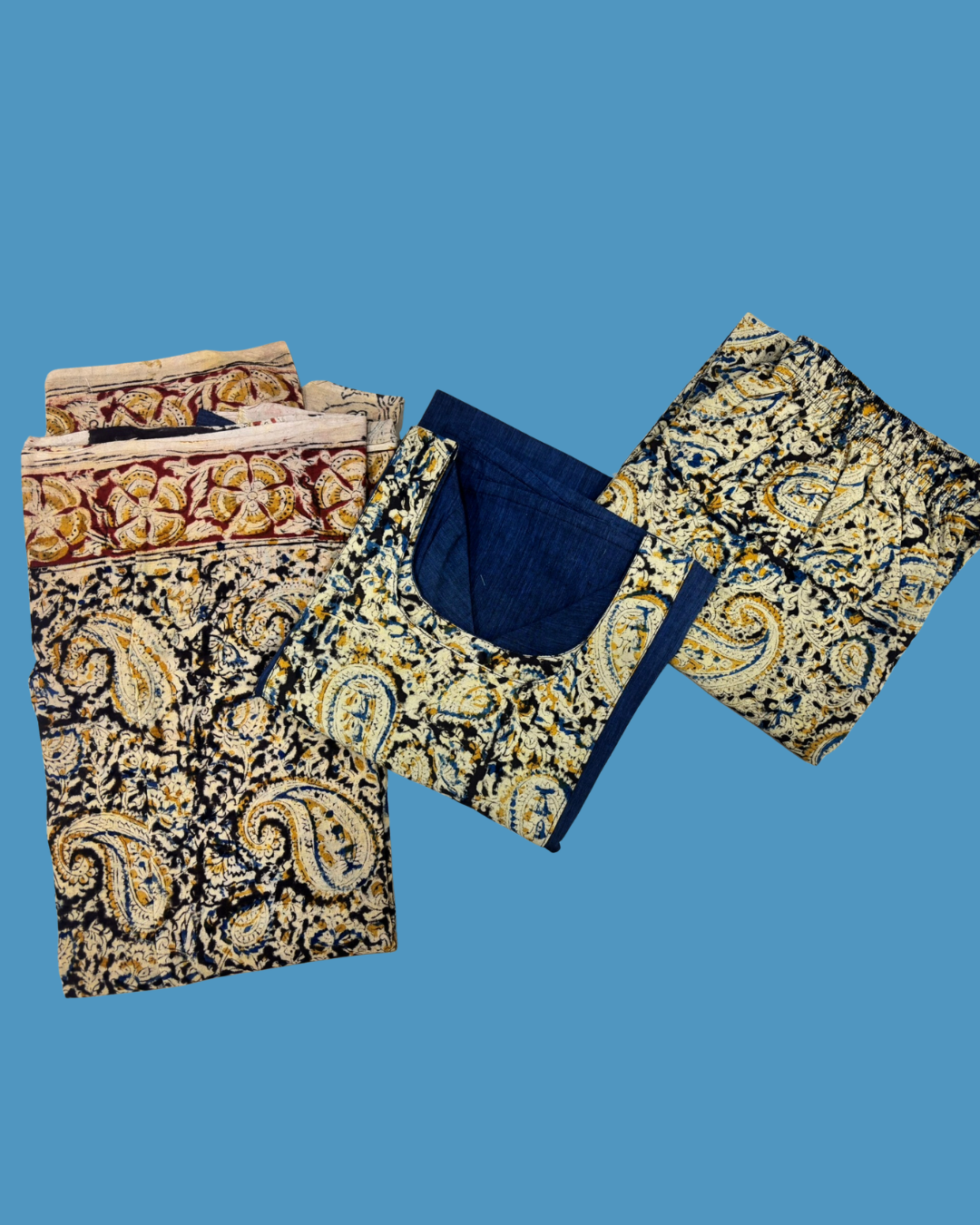 Kalmkari Kurta Set