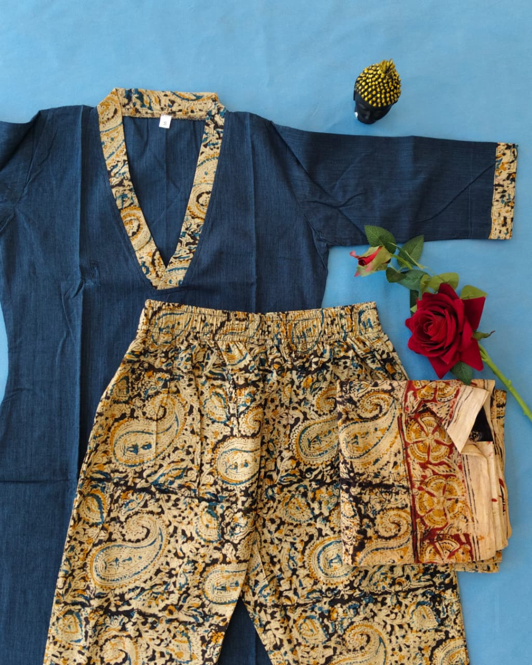 Kalmkari Kurta Set