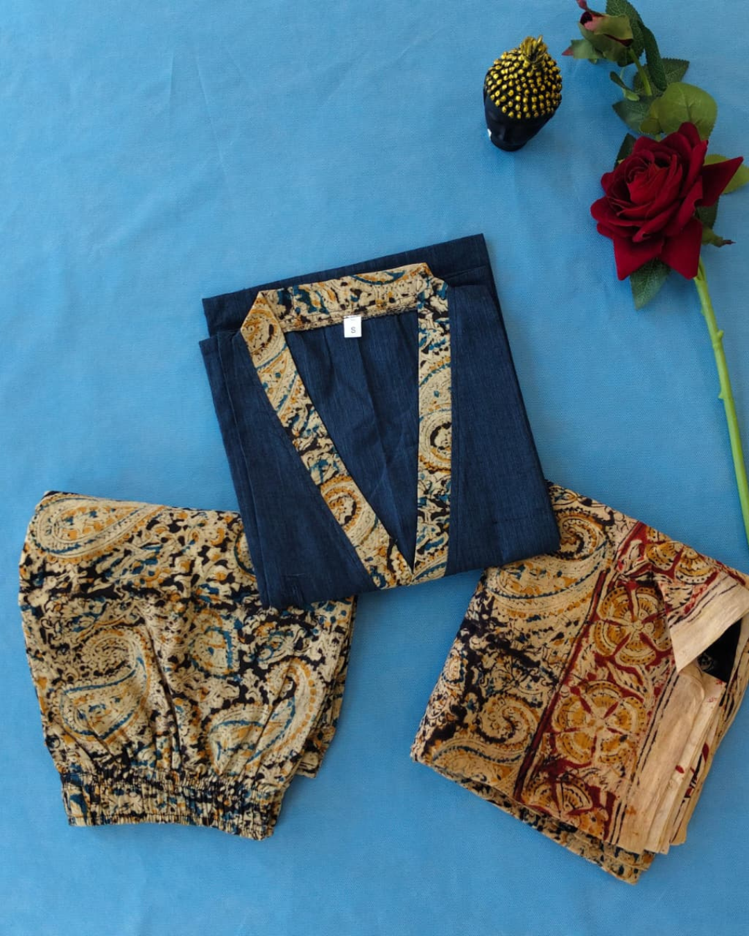 Kalmkari Kurta Set