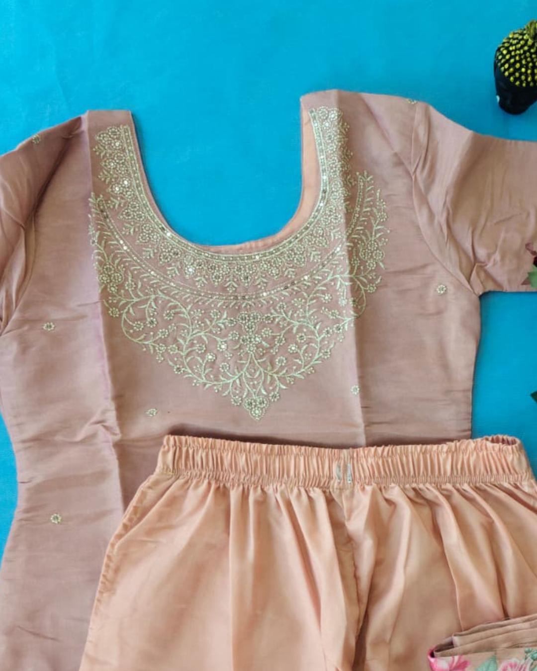 Chanderi Three Piece Kurta Set