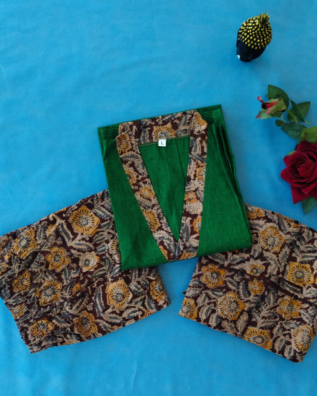 Kalmkari Kurta Set