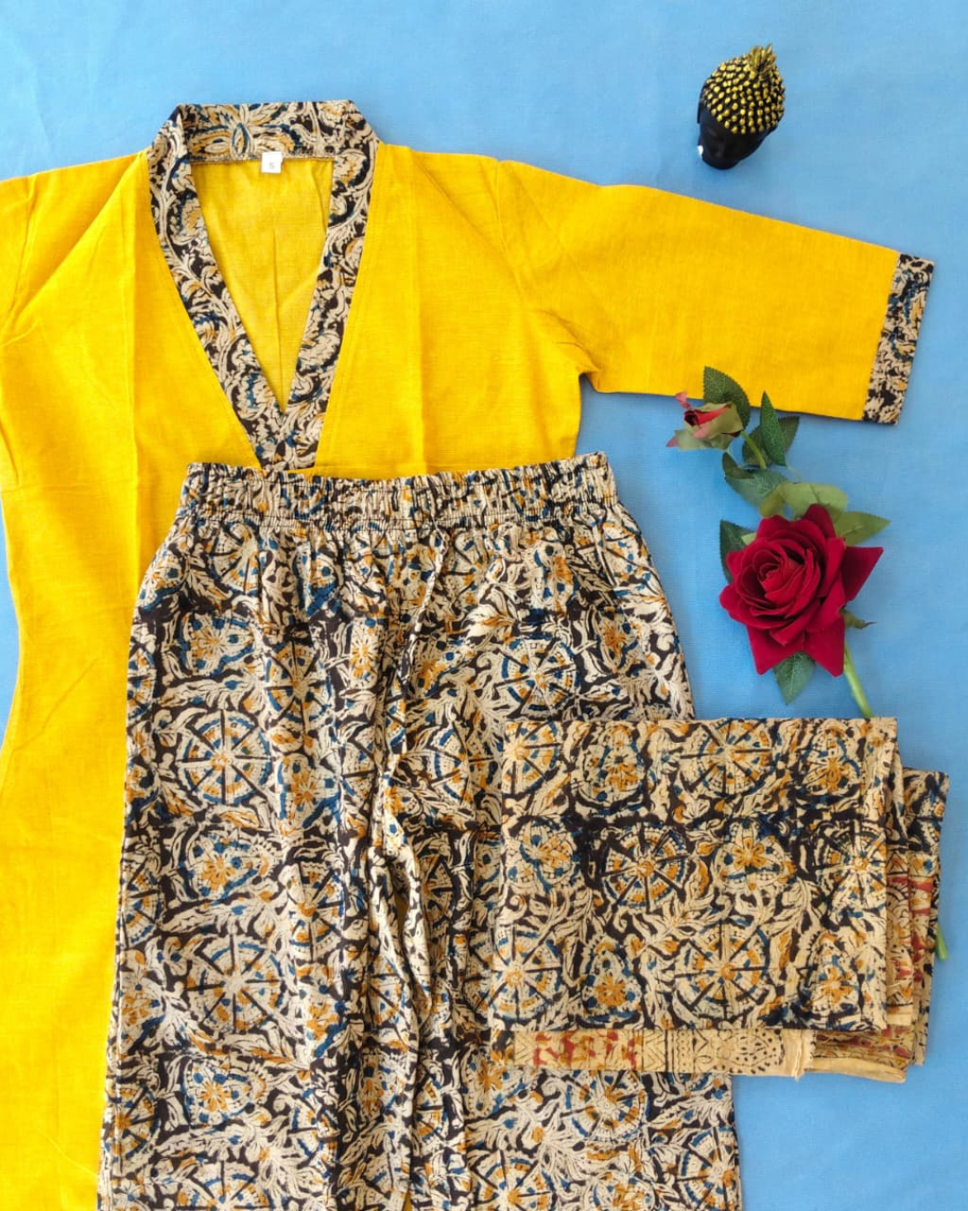Kalmkari Kurta Set