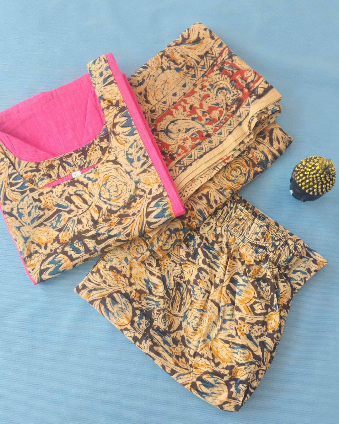 Kalmkari Kurta Set