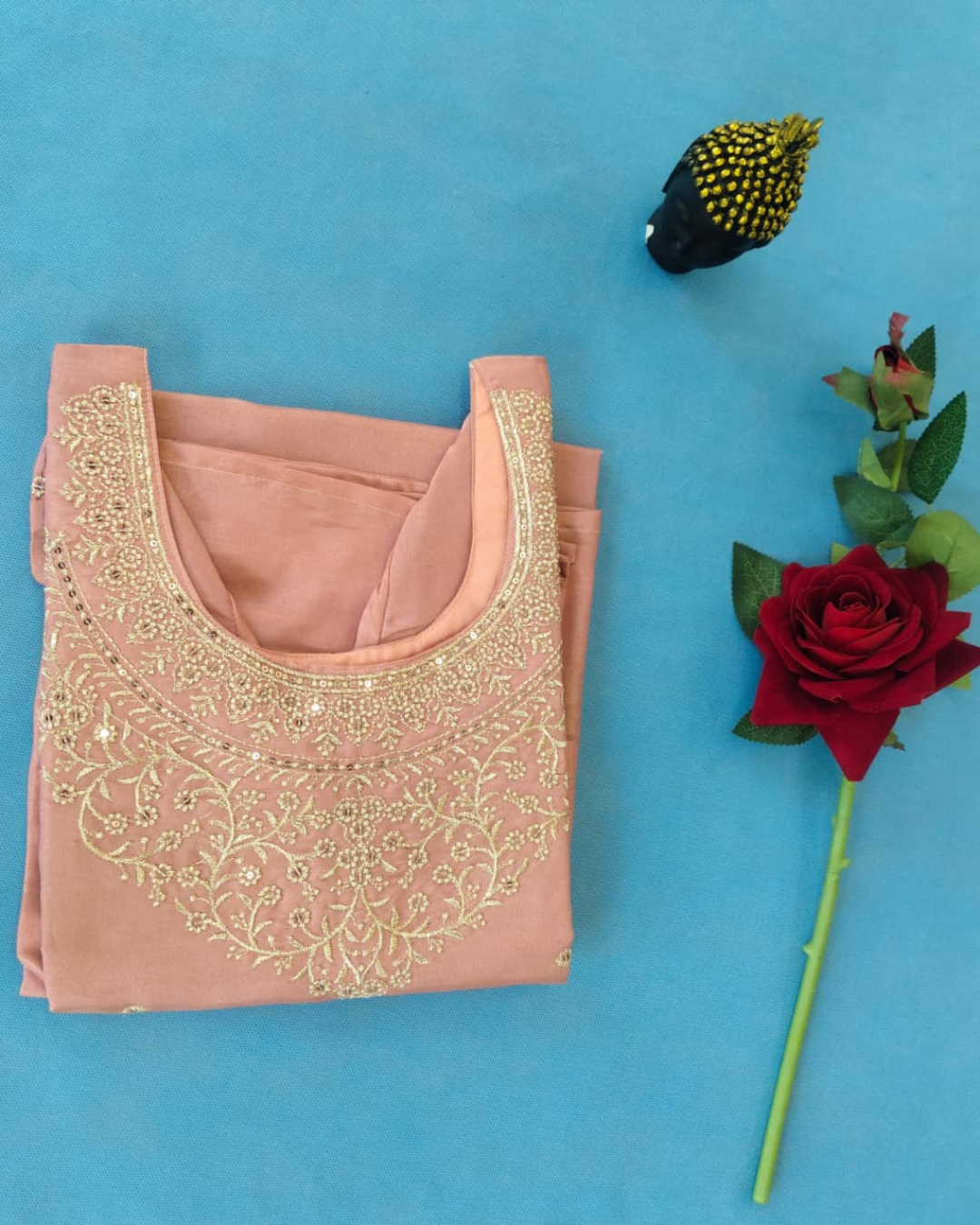 Chanderi Three Piece Kurta Set