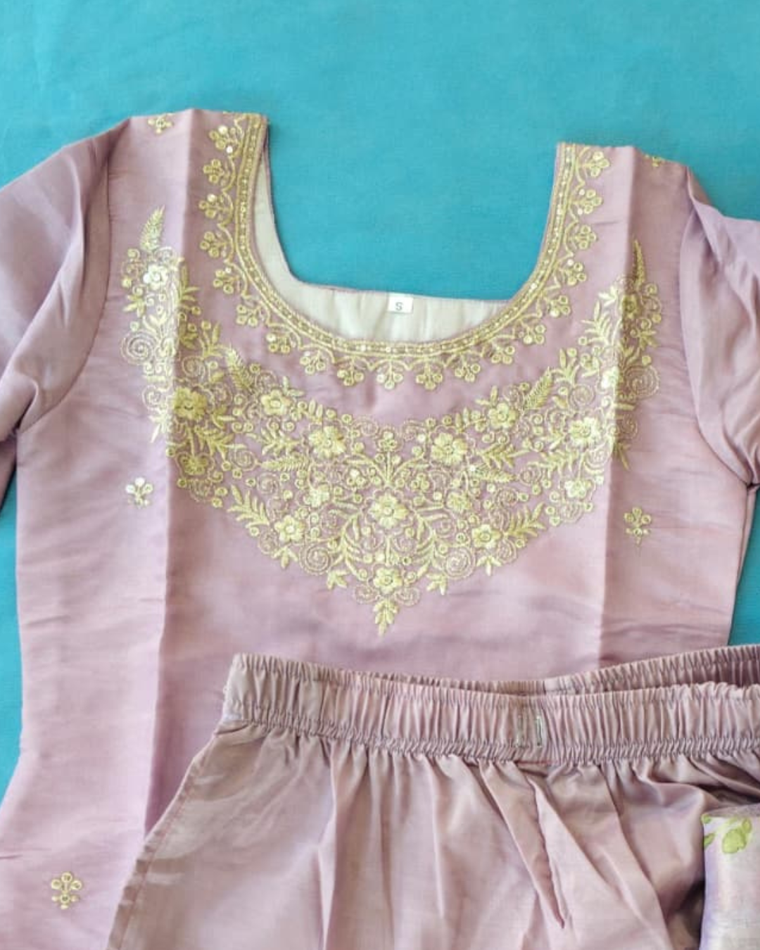 Chanderi Three Piece Kurta Set