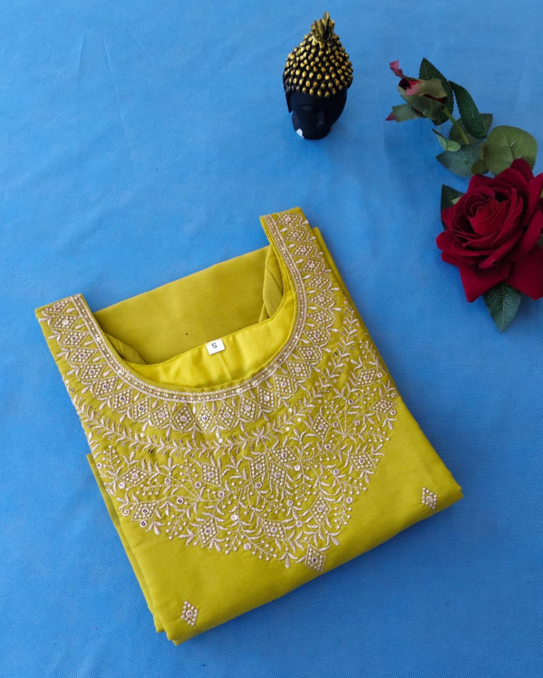 Chanderi Three Piece Kurta Set