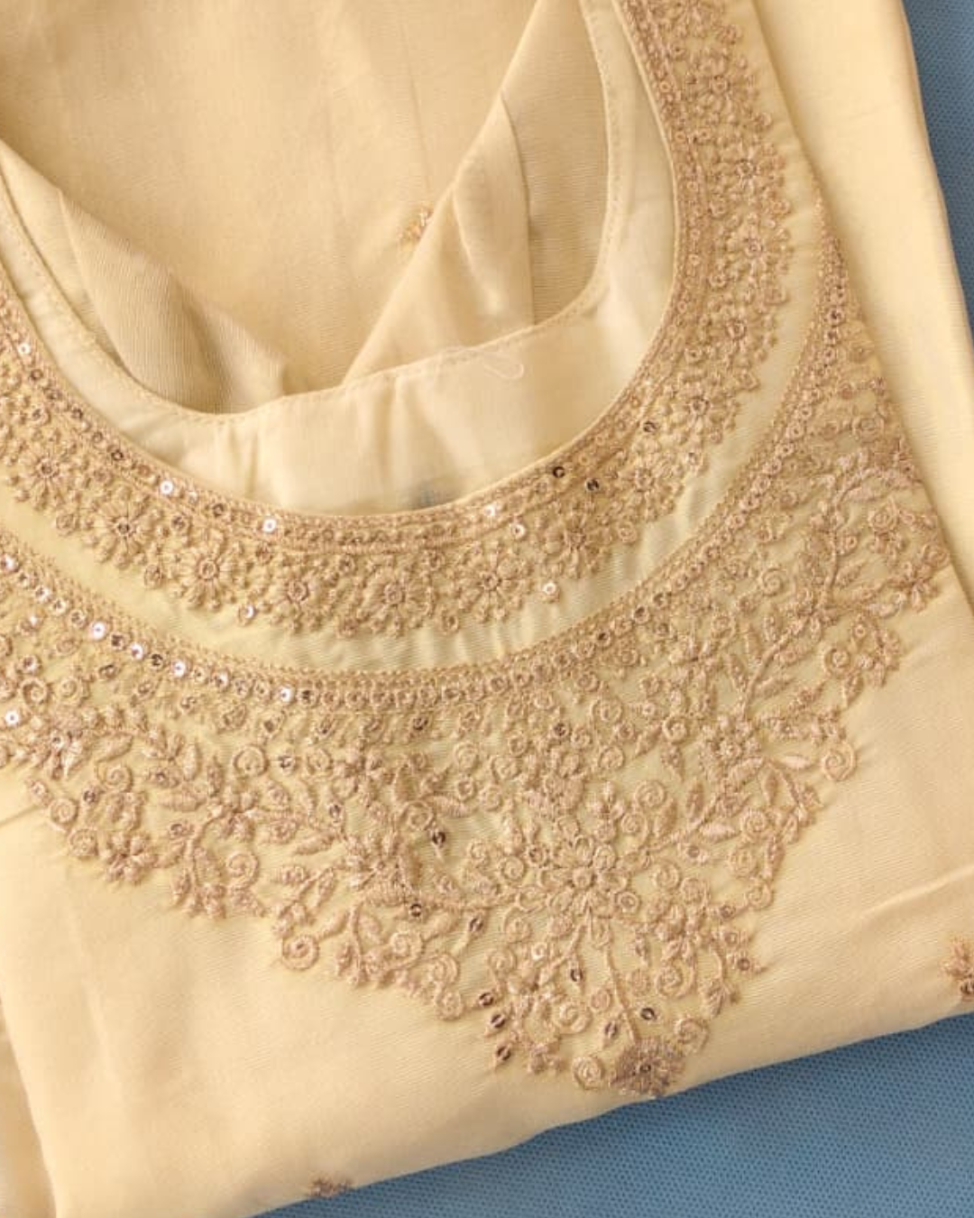 Chanderi Three Piece Kurta Set